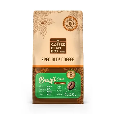 CoffeeBeanBox Brezilya Santos Specialty Coffee Kavrulmuş Çekirdek Kahve 250 gr (Çekirdek - Öğütülmemiş)