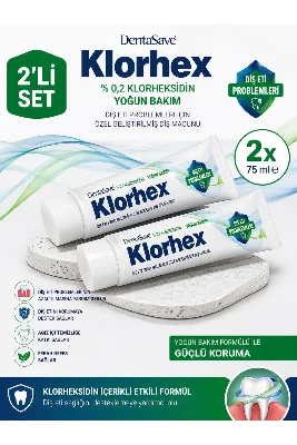 Klorhex %0.2 Klorheksidin Diş Eti Bakım Diş Macunu 75 ml 2li Set