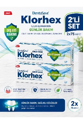 Klorhex Günlük Bakım Diş Macunu %0.05 Klorheksidin 75 ml 2li Set
