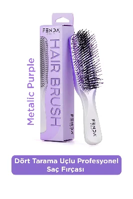 Profesyonel 4 Pinli Ergonomik Mor Saç Fırçası FNDFPRO00003PR