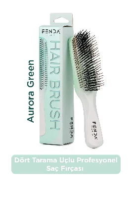 Profesyonel 4 Pinli Ergonomik Yeşil Saç Fırçası FNDFPRO00003GR