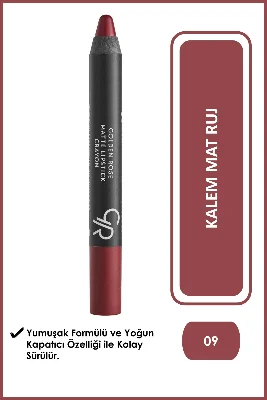 Matte Lipstick Crayon - 09 - Mat Ruj
