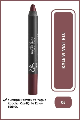 Matte Lipstick Crayon - 05 - Mat Ruj