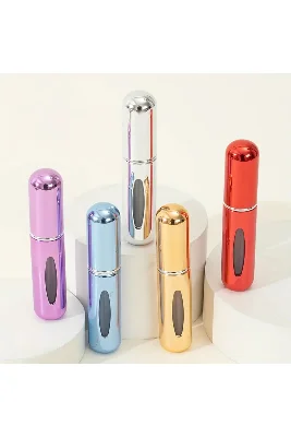 5 Adet 5ml Mini Parfüm Atomizer, Alt Dolum Seyahat Taşınabilir Parfüm Sprey Şişesi,