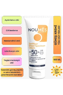 Noumes Güneş Koruyucu Yüz Kremi SPF50+ 100 ml