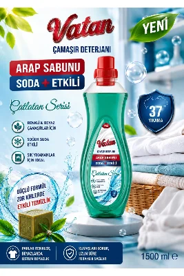 SIVI ÇAMAŞIR DETERJANI ARAP SABUNU VE SODA ETKİLİ 1500 ML