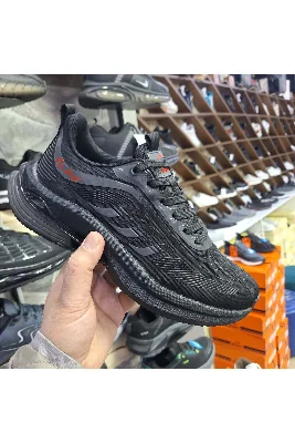 Siyah Ve Füme Comfort Ortopedik Hafif Yürüyüş Ve Koşu Erkek Spor Ayakkabı