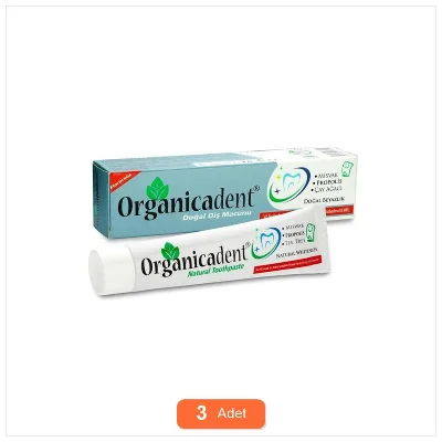 [Kampanya] Organicadent Doğal Diş Macunu 75 Ml (3'lü Paket)