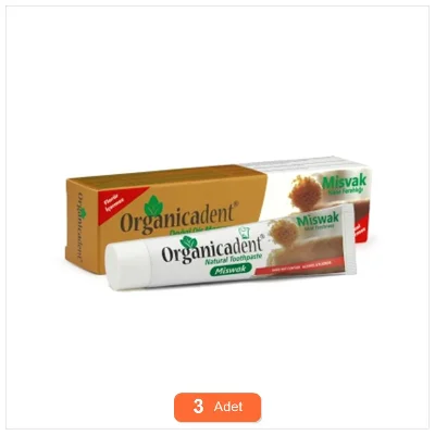 [Kampanya] Organicadent Misvaklı Diş Macunu 75 Ml (3'lü Paket)