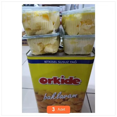 [Kampanya] Orkide Baklavalık Susuz Yağ 1 Kg (Dökme) (3 Adet)