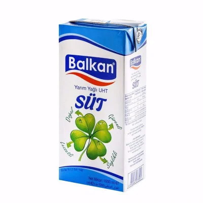 Balkan Yarım Yağlı Uht Süt 1 Lt