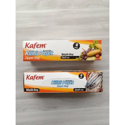 Buzdolabı Poşeti Büyük Kilitli (8'li Paket)