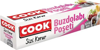 Cook Büyük Boy Buzdolabı Poşeti (15'li Paket)