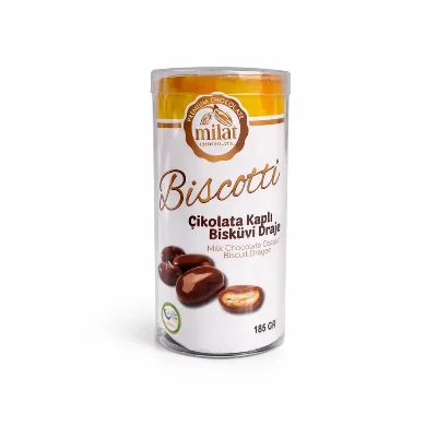 Milat Biscotti Çikolata Kaplı Bisküvi Draje 185 Gr