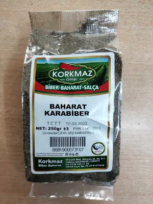 Korkmaz Ömer Karabiber 250 Gr