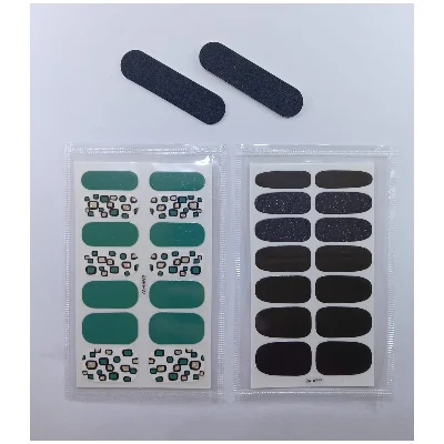 Kendinden Yapışkanlı Nail Sticker 2 Paket Tırnak Stickeri Takma Yapışkanlı 2'li Oje Seti