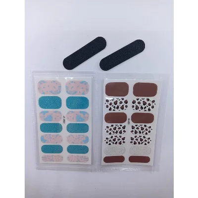Kendinden Yapışkanlı Nail Sticker 2 Paket Tırnak Stickeri Takma Yapışkanlı Oje LeoparDesen