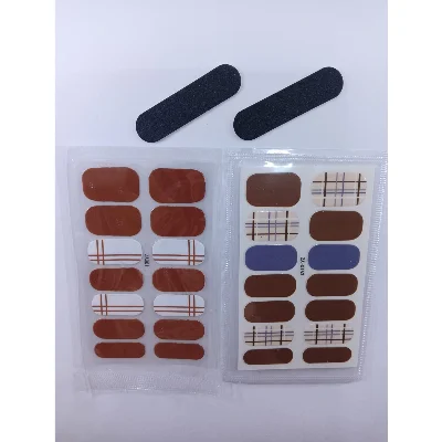 Kendinden Yapışkanlı Nail Sticker 2 Paket Tırnak Stickeri Takma Yapışkanlı Oje Çizgi