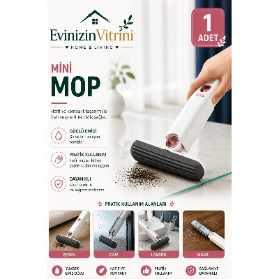 Mini Mop, Çok Amaçlı, El Tipi Sıkmalı Mini Mop
