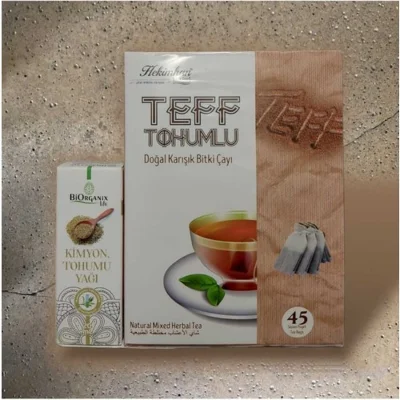 Teff Tohumlu Çay + Kimyon Tohumu Yağı