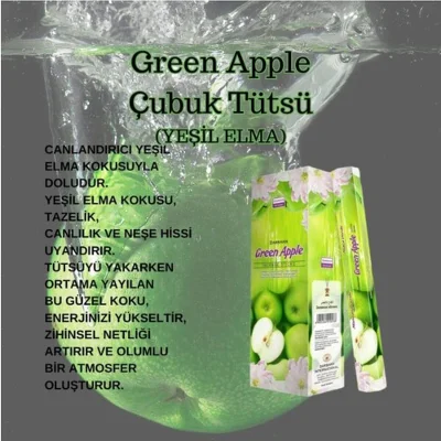 Darshan Green Apple  ( Yeşil Elma ) Tütsü 120 Çubuk