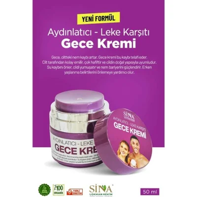 Sina - Aydınlatıcı & Leke Karşıtı Gece Kremi 50 ml