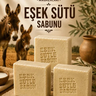 Eşek Sütü Sabun Doğal El Yapımı 3 Adet Yaşlanma Karşıtı