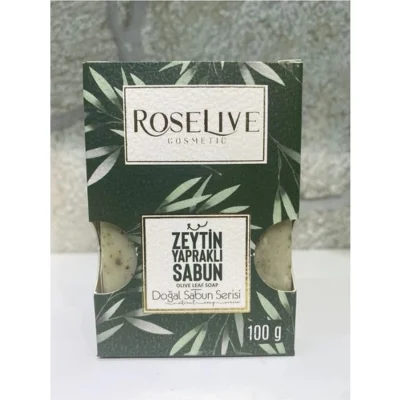 Roselive Doğal Zeytin Yapraklı Sabun 3 Adet x 100 Gr
