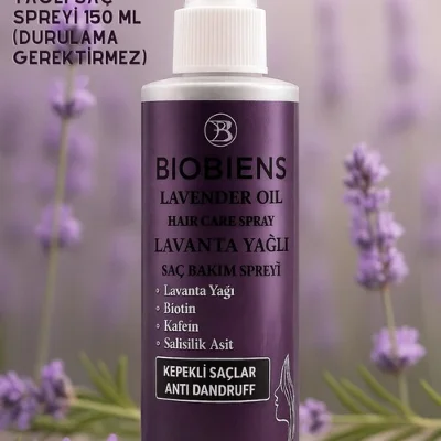 Biobiens - Lavanta Yağlı Saç Spreyi 150 Ml (Biotin & Kafein & Salisilik Asit) (Kepekli Saçlar)