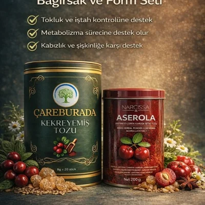 ÇareBurada Sindirim Destek Seti - ÇareBurada Kekreyemiş 8 G x 20 Stick + Acerola Toz 200 G