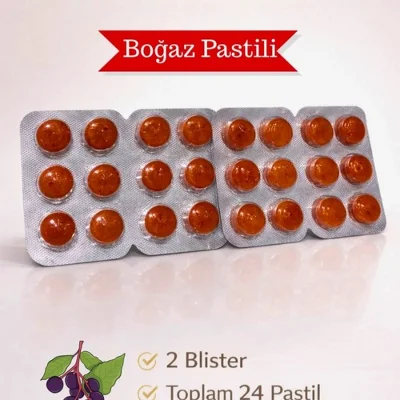 ÇareBurada Karamürver & Çinko Boğaz Pastili 24 Adet