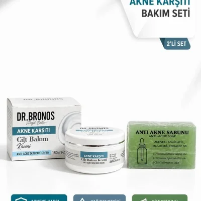 DR.BRONOS Anti Akne Cilt Bakım Kremi 150 ml | Anti Akne Sabunu