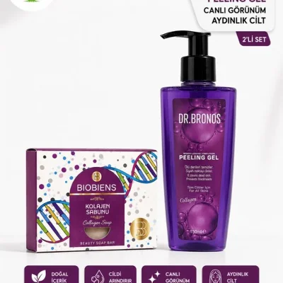 DR.BRONOS Collagen Peeling Jel 150 ml + Bıobıens Kolajen Sabun