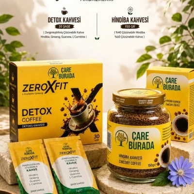 ÇareBurada - Fit & Detoks Seti (Hindiba Kahvesi 150 Gr & Detoks Kahve 30 Şase)