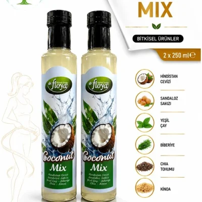 Dr.Floya Coconut Mix 2 Adet 250 ml | Hindistan Cevizi, Yeşil Çay, Kinoa İçerikli