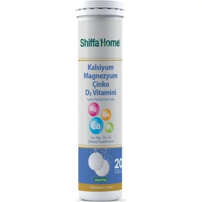 Shiffa Home Kalsiyum Magnezyum Çinko D3 Vitaminli 20 Tablet