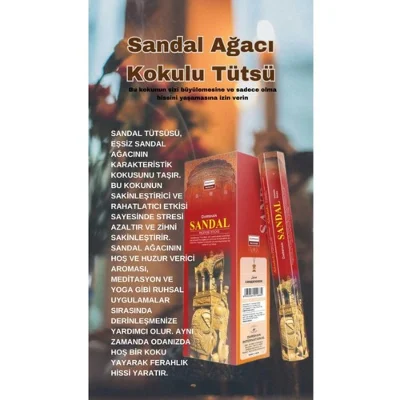 Sandal Ağacı Rahat Uyku Tütsü 20 çubuk