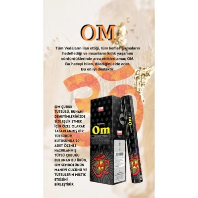 OM Meditasyon Tütsü 20 Çubuk