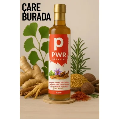 Ginseng & Meyan Kökü & Safran Sirkesi 500 ml (Muskat, Çakşır Otu Kökü, Ginko Biloba)