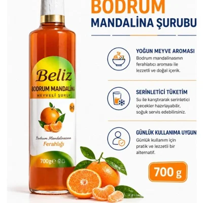 ÇareBurada Bodrum Mandalina Şurubu 700 g - Meyveli Şurup