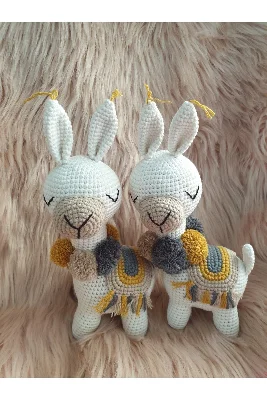 Amigurumi Örgü Oyuncak Uyku Arkadaşı Hediyelik Lama