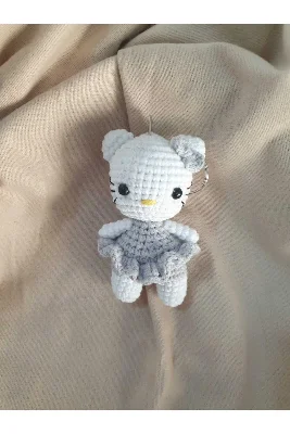 Amigurumi Hello Kitty Anahtarlık
