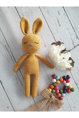 Amigurumi Organik Örgü Oyuncak Tavşan