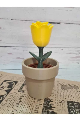 Dekor Saksı ve Yapay Gül