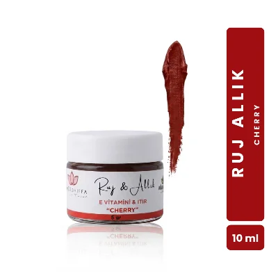 Bitkisel İçerikli Doğal Ruj Allık BORDO (CHERRY) (Kavanoz) 5 gr