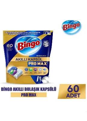 BİNGO Akıllı Kapsül Pro Max Bulaşık Makinesi Deterjanı Tableti 60’lı
