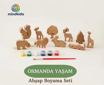 ORMANDA YAŞAM Temalı Ahşap Boyama Seti