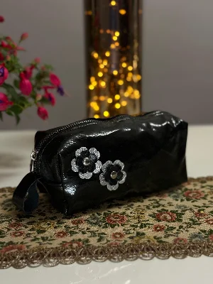Gogo Makyaj Kozmetik Çantası Gri - Siyah