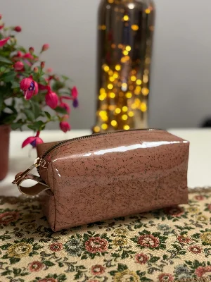 Gogo Makyaj Kozmetik Çantası Kahve-mermer