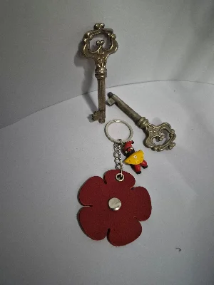 Gogo Hakiki Deri Anahtarlık Charm Bordo